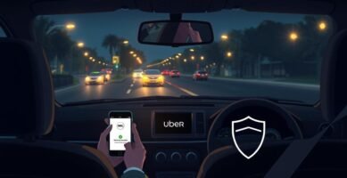 How do Uber drivers ensure their safety?