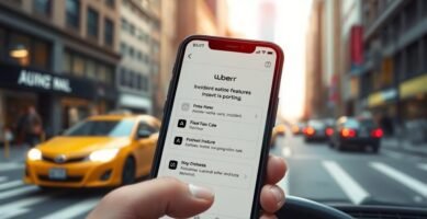 How do Uber drivers report incidents?