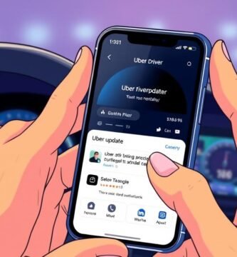 How do Uber drivers update the app?