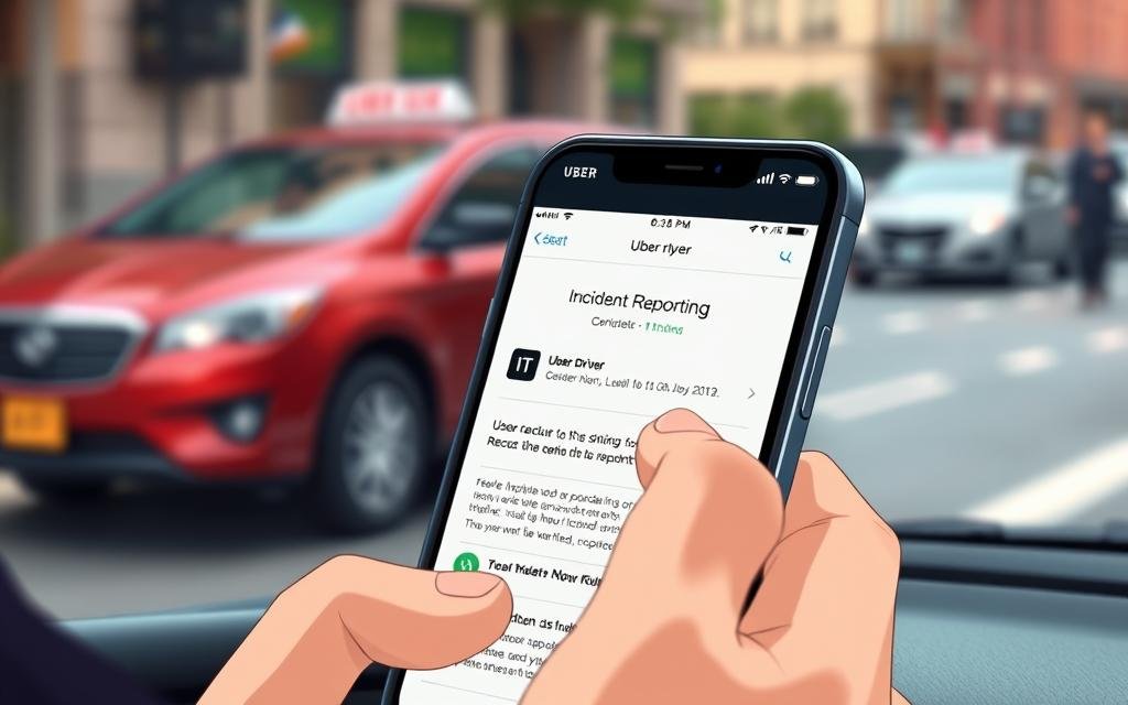 Reporting incidents as an Uber driver