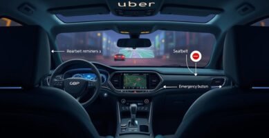 What are the best safety features for Uber drivers?