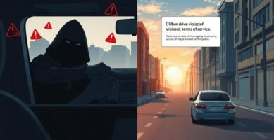 What happens if an Uber driver violates the terms of service?