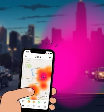 What is the Uber driver app's heat map feature?