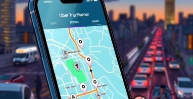 What is the Uber driver app's trip planner feature?