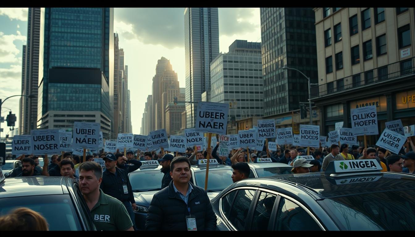 did uber drivers go on strike